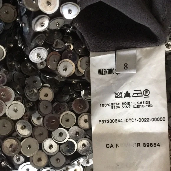 ASO Blair Waldorf Gossip Girl Valentino Sequin Silk Dress US 8 - Picture 12 of 12